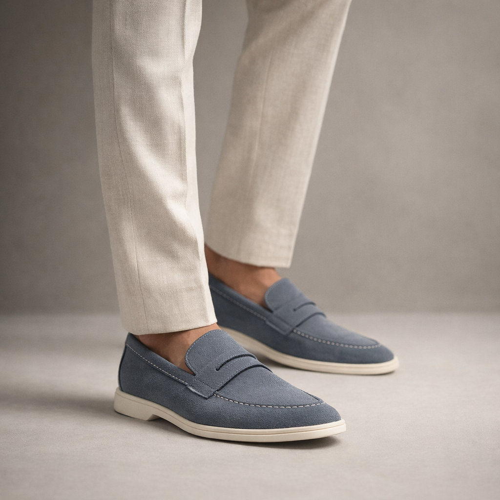 Marco Suede Penny Loafers