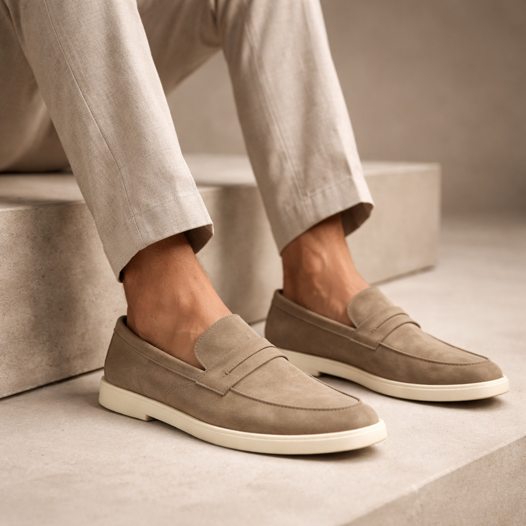 Marco Suede Penny Loafers