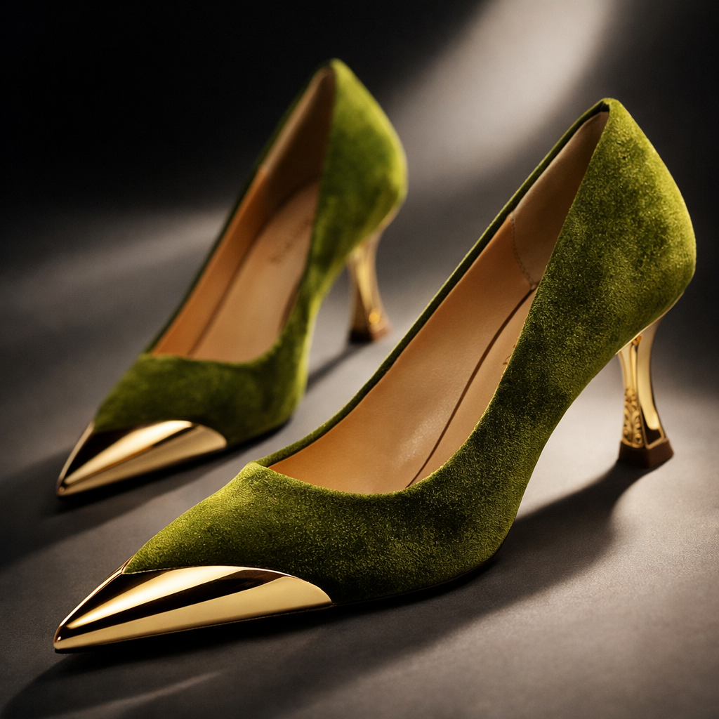 Valentina Suede Cap Toe Heels