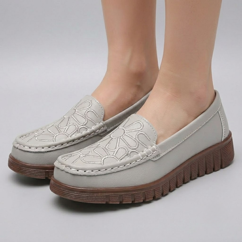 Clara Floral Stitch Loafers